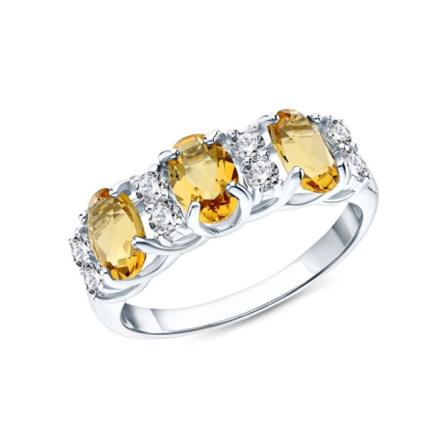 Серебряное кольцо с фианитами