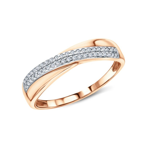 Золотое кольцо с бриллиантами природными