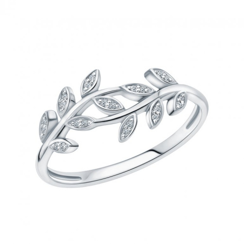 Золотое кольцо с бриллиантами природными