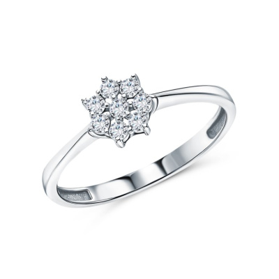 Золотое кольцо с бриллиантами природными