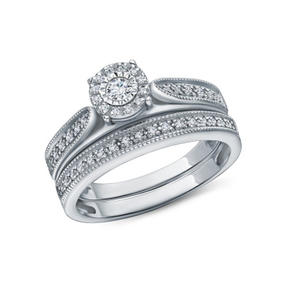 Золотое кольцо с бриллиантами природными