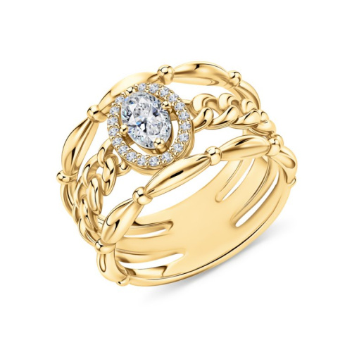 Серебряное кольцо с фианитами