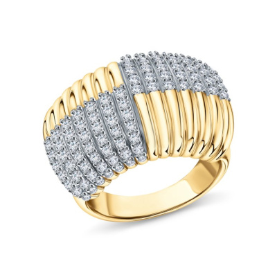 Серебряное кольцо с фианитами