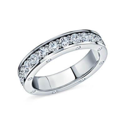 Золотое кольцо с бриллиантами природными