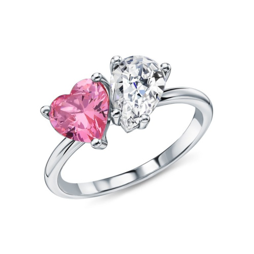 Серебряное кольцо с фианитами