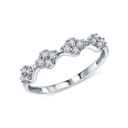 Серебряное кольцо с фианитами