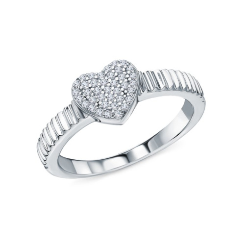 Серебряное кольцо с фианитами