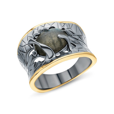 Серебряное кольцо с лабрадоритами