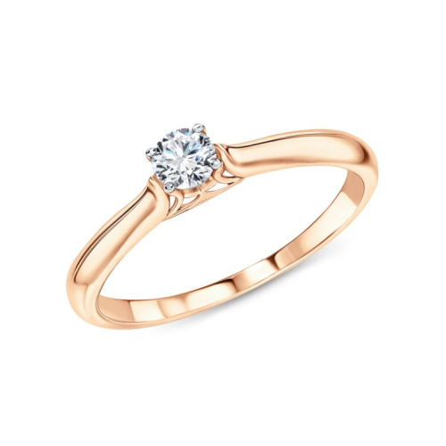 Золотое кольцо с бриллиантами природными