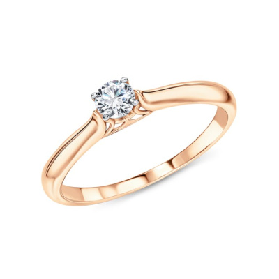 Золотое кольцо с бриллиантами природными