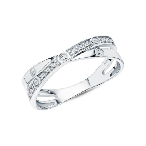 Золотое кольцо с фианитами