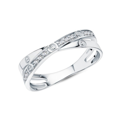 Золотое кольцо с фианитами