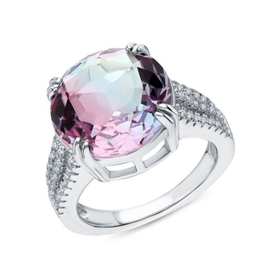 Серебряное кольцо с фианитами