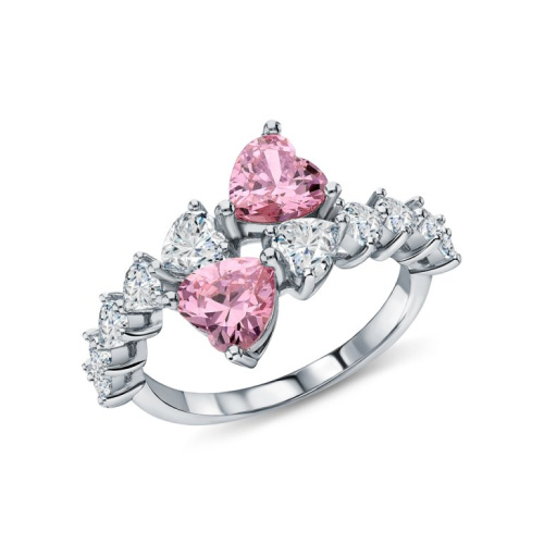 Серебряное кольцо с фианитами