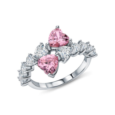 Серебряное кольцо с фианитами