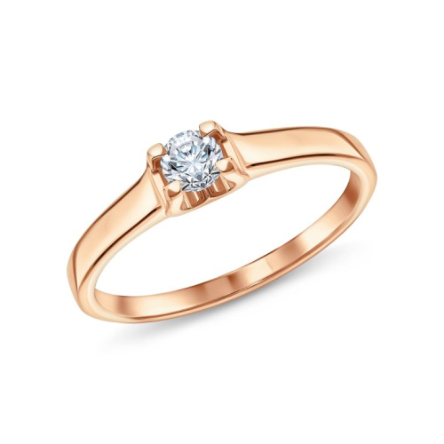 Золотое кольцо с бриллиантами природными