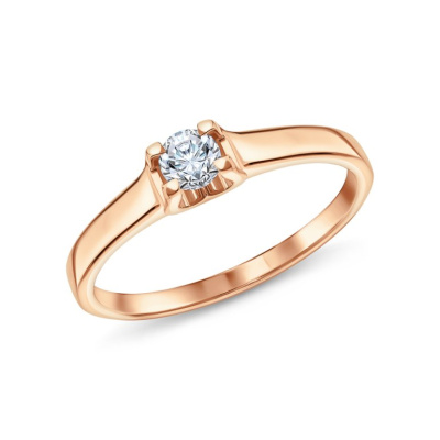 Золотое кольцо с бриллиантами природными