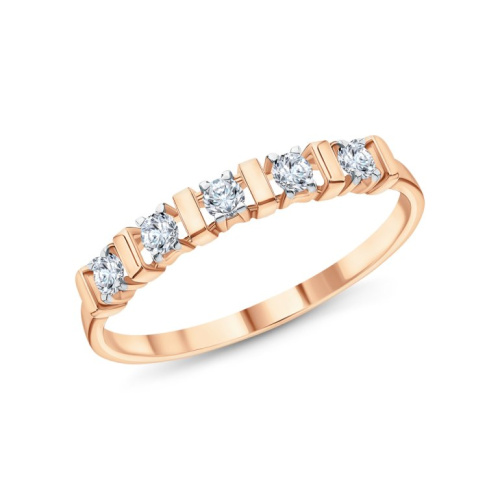 Золотое кольцо с фианитами