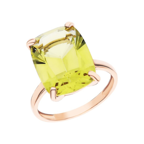 Золотое кольцо с кварцами природными