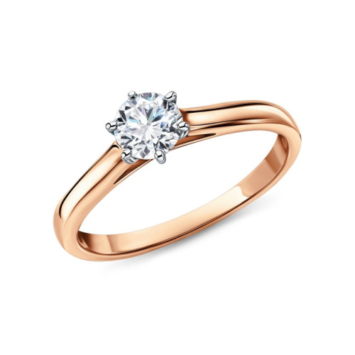 Золотое кольцо с бриллиантами природными