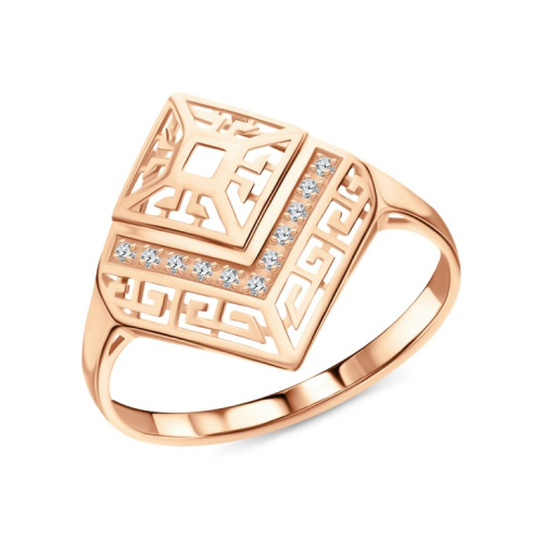 Золотое кольцо с фианитами