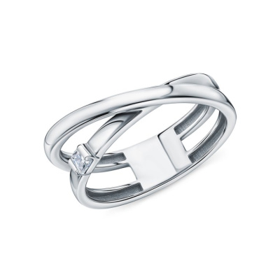 Серебряное кольцо с фианитами