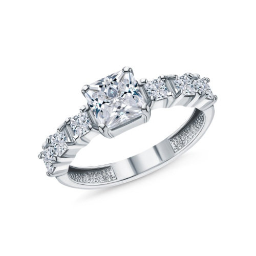 Серебряное кольцо с фианитами