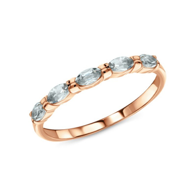 Золотое кольцо с топазами природными