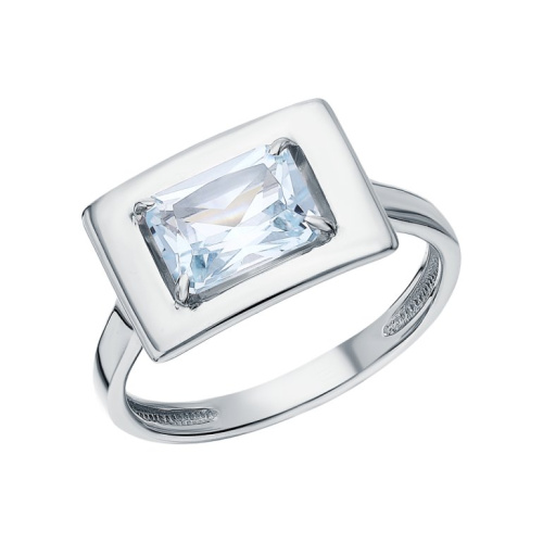 Серебряное кольцо с топазами природными