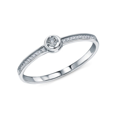 Золотое кольцо с бриллиантами природными