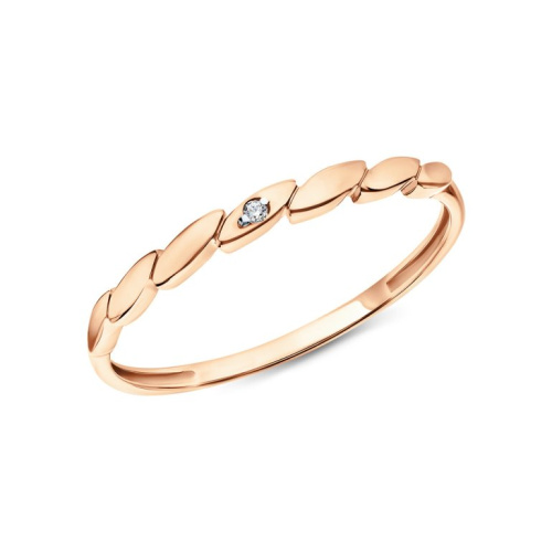 Золотое кольцо с фианитами