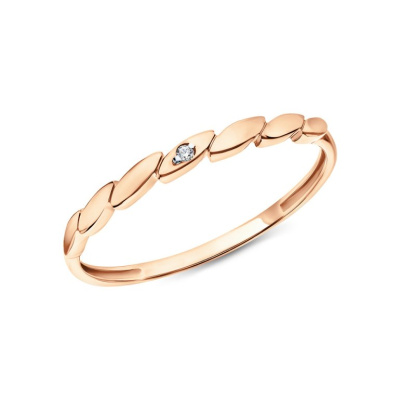 Золотое кольцо с фианитами