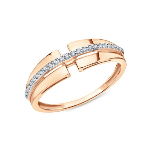 Золотое кольцо с фианитами