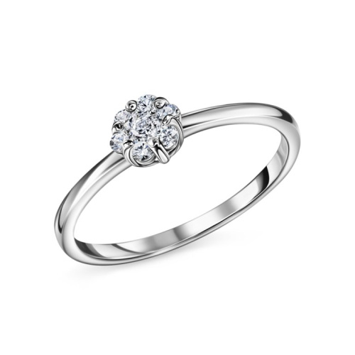 Золотое кольцо с бриллиантами природными