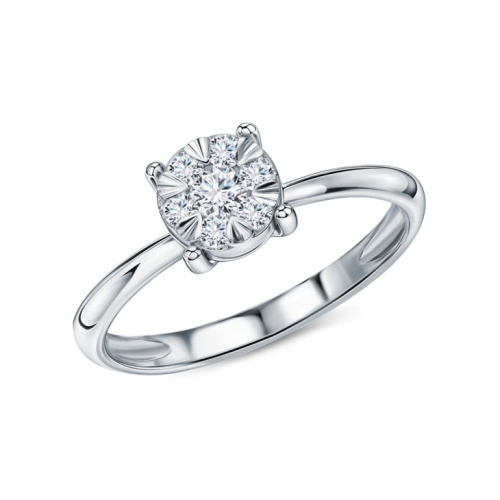 Золотое кольцо с бриллиантами природными