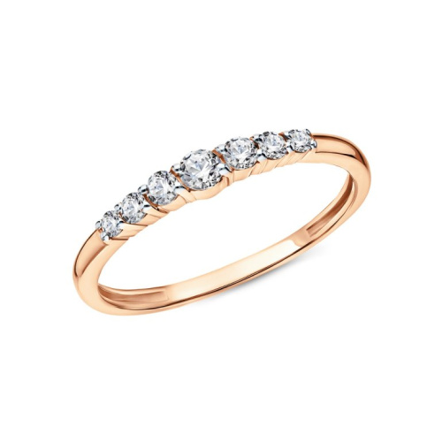 Золотое кольцо с фианитами