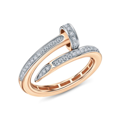 Золотое кольцо с фианитами