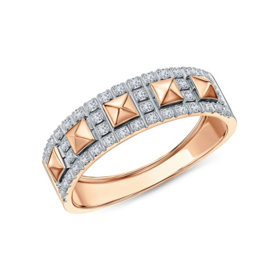 Золотое кольцо с фианитами