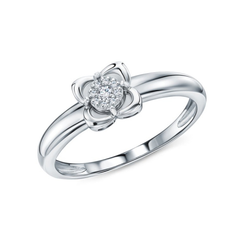 Золотое кольцо с бриллиантами природными