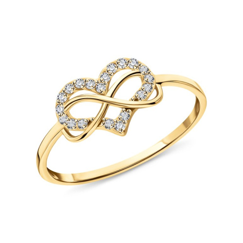 Золотое кольцо с фианитами