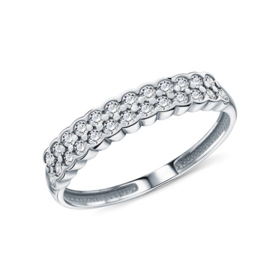 Серебряное кольцо с фианитами