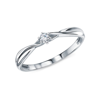 Золотое кольцо с бриллиантами природными