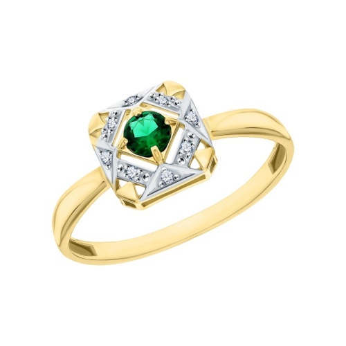 Золотое кольцо с фианитами