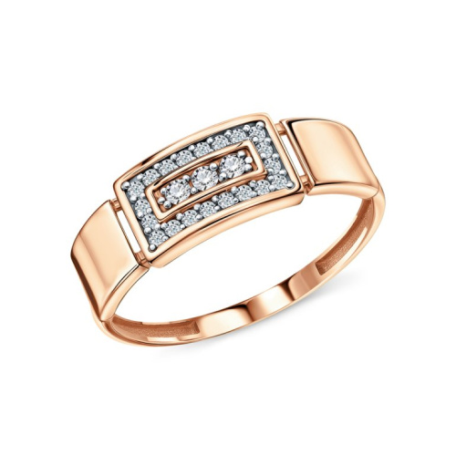 Золотое кольцо с фианитами