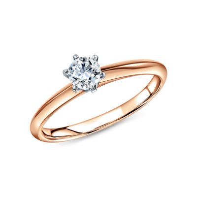 Золотое кольцо с бриллиантами природными