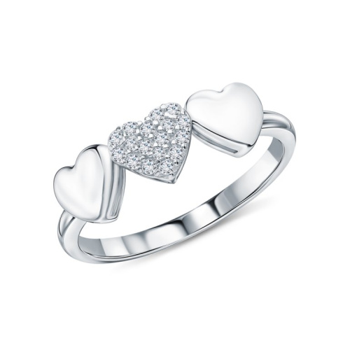 Серебряное кольцо с фианитами