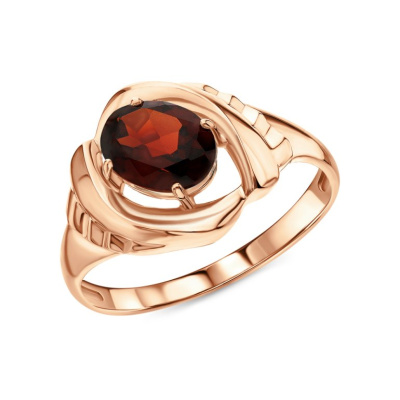 Золотое кольцо с гранатом природным