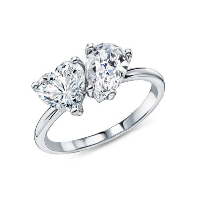 Серебряное кольцо с фианитами