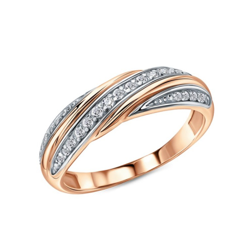 Золотое кольцо с фианитами