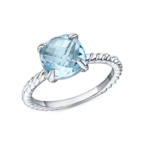 Серебряное кольцо с топазами природными